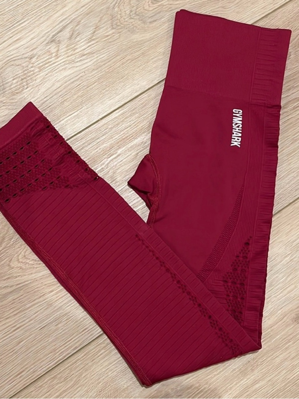 Gymshark Seamless Energy High‎ Waisted Leggings | Beet | Women’s XS - Picture 2 of 7